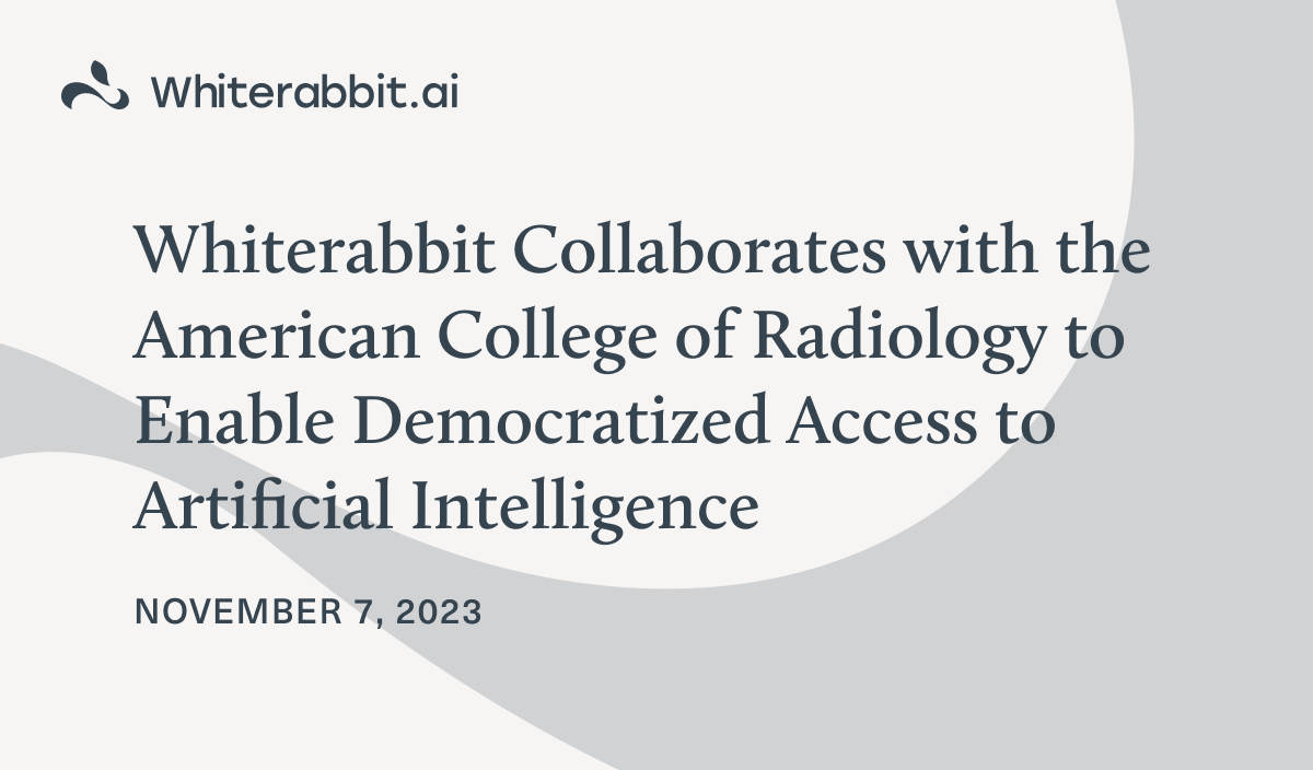 Proud to collaborate with the @RadiologyACR Data Science Institute to make our AI-driven #breastdensity software, WRDensity, available on ACR’s AI-LAB platform. WRDensity is the 1st FDA-cleared, commercial algorithm on the ACR Connect platform. whiterabbit.ai/articles/white… #radiology