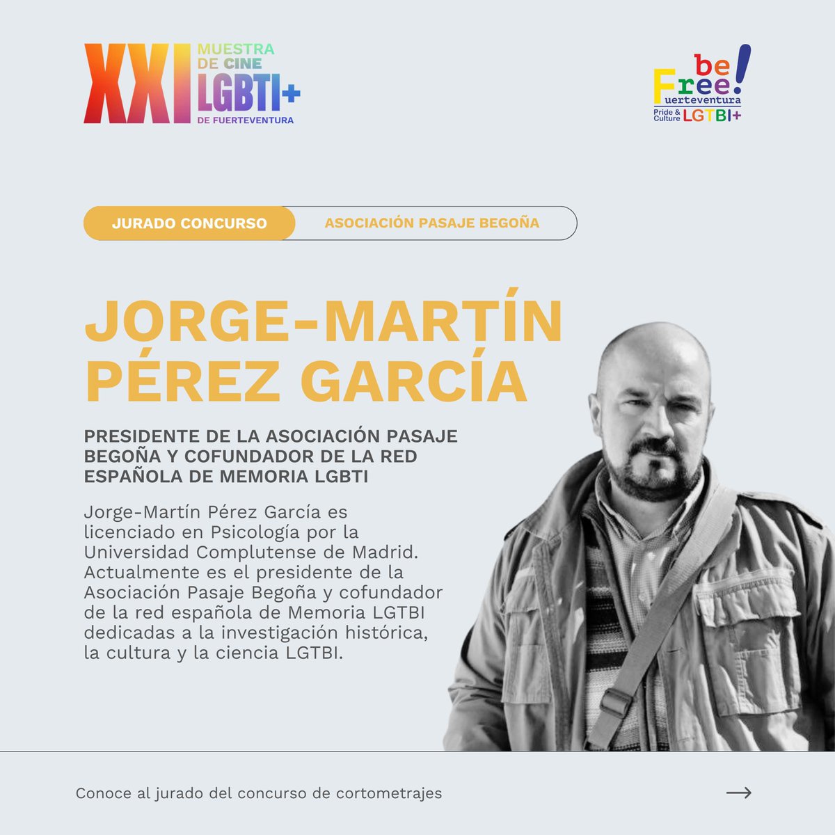 ❤️❤️Es un honor para nuestra entidad participar como jurado en la XXI Muestra de Cine LGTBI de Fuerteventura 🏳️‍🌈🏳️‍⚧️ Organizan <a href="/cinematecapz/">Cinemateca Pedro Zerolo</a> <a href="/altihayftv/">Altihay Fuerteventura</a> y <a href="/CabildoFTV/">Cabildo de Fuerteventura</a>