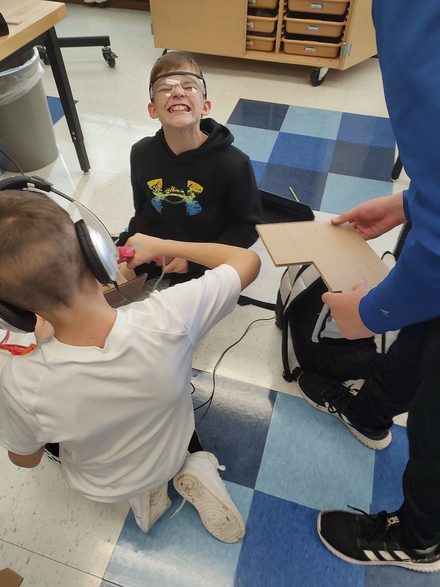 Designing, building, and getting ready to test the prototypes of Egg Crash Cars in STEM with Mr. Keenan today. Focused and engaged!