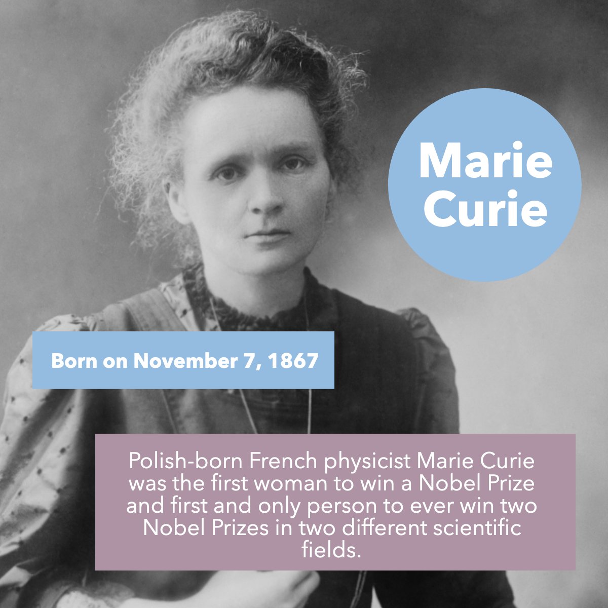 Nothing in life is to be feared, it is only to be understood.- Marie Curie

#mariecurie #famousbirthdays #science #women #inspirational
 #jodilinnrobinson #jodilinnrobinsonrealtor