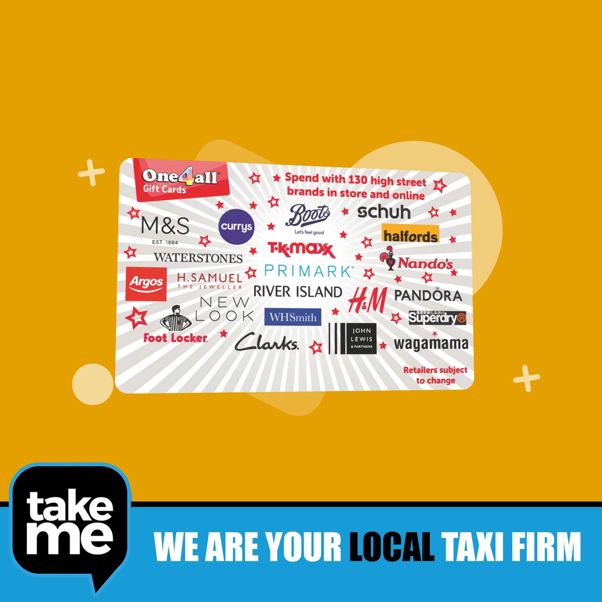Take Me… for a meal with £100 to spend!
1] LIKE or  
2] SHARE or RT
3] Comment WHERE you would spend them     
4] FOLLOW TAKE ME
Download our NEW app : takeme.taxi/app/ 
#Raffle #Prize #TakeMe #Win
