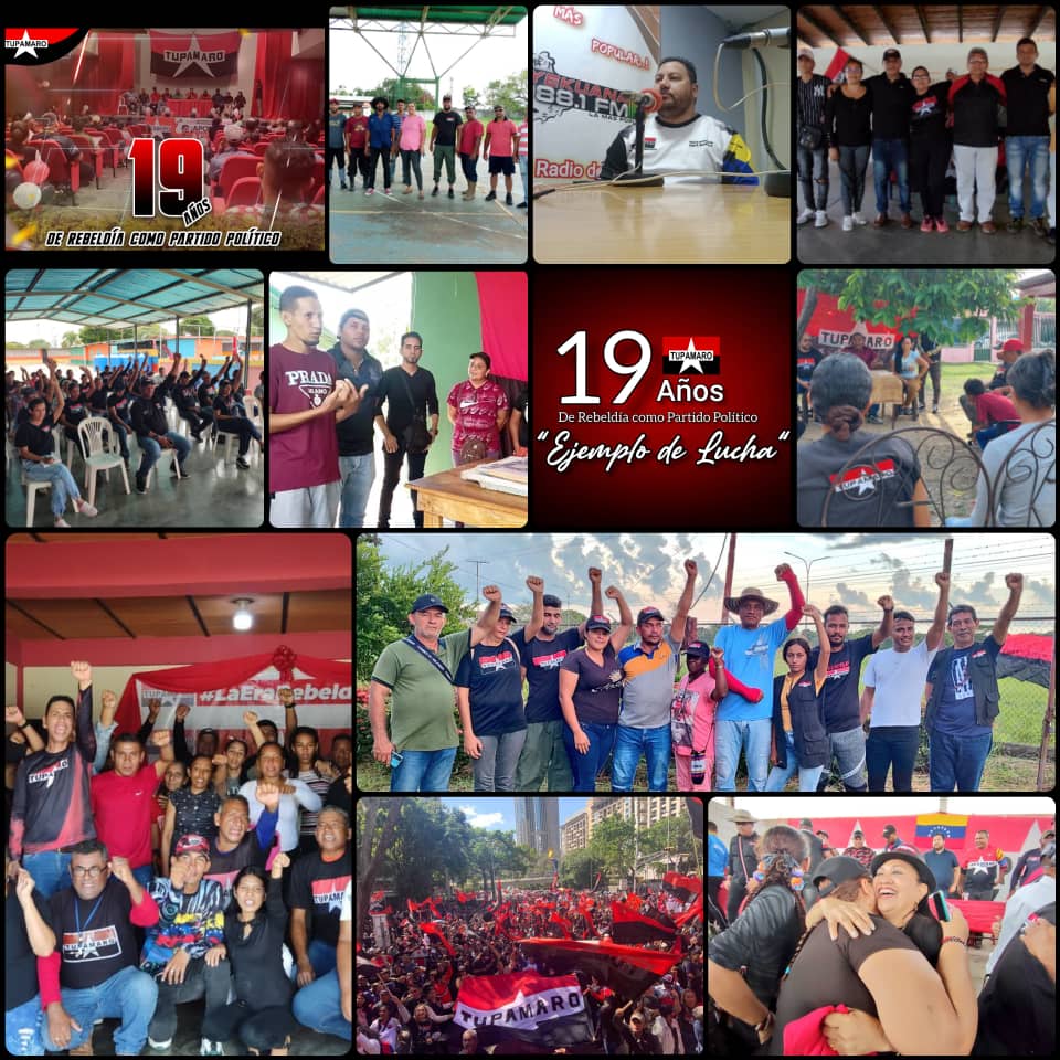 🚩🏴 #Tupamaro19AñosDeRebeldía 

Y lo celebramos en despliegue operativo y organizativo el marco de la Construcción Colectiva de nuestro Partido con Unidad y Cohesión de Mando, defendiendo la revolución  respaldando a nuestro camarada Presidente constitucional <a href="/NicolasMaduro/">Nicolás Maduro</a>
