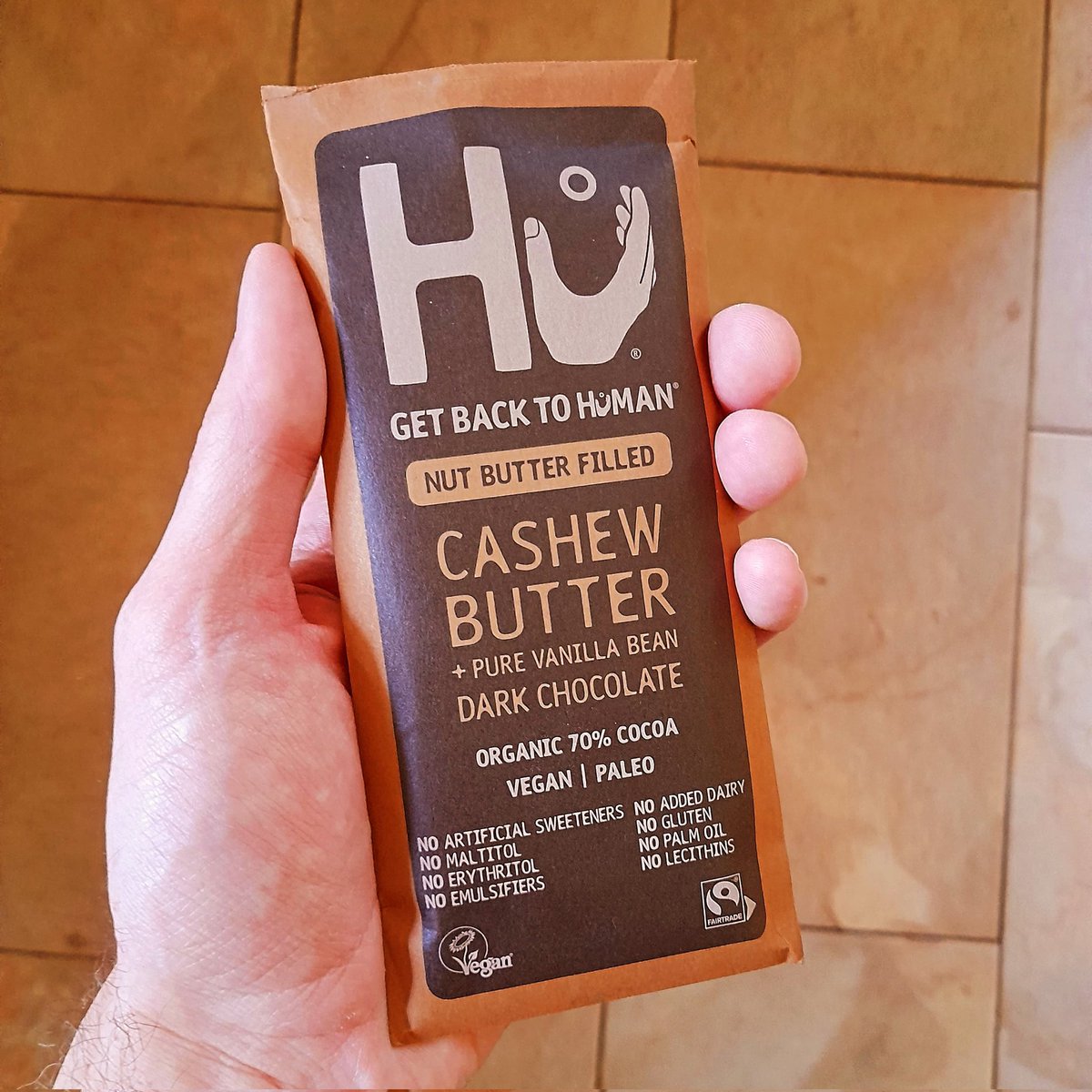 This week ive mainly been addicted to HU's Cashew Butter dark chocolate. #veganhour #veganchocolate