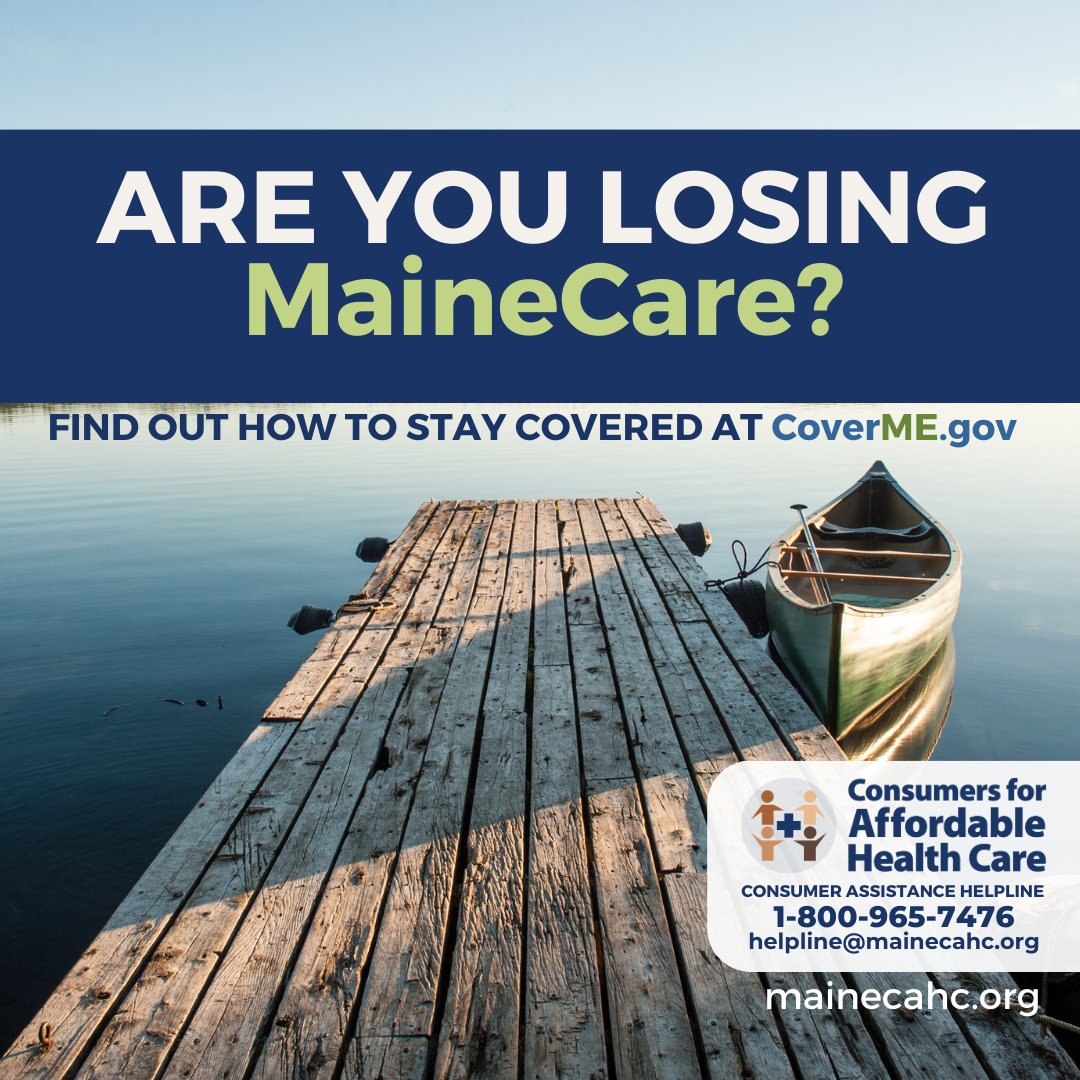MaineCAHC's tweet photo. https://t.co/a5hppswekc is offering a Special Enrollment Period if you’re losing #MaineCare coverage. To learn more, visit https://t.co/mJGUI6AddL or call our free, confidential Consumer Assistance Program HelpLine at 1-800-965-7476. #Unwinding #Medicaid #CoverMEdotgov #Maine https://t.co/Su641csgX0