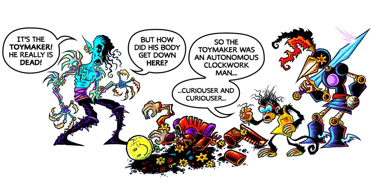 The plot thickens! Detail from my new puzzle comic, THE HALLOWEEN MAZE PART 2. Check it out at tinyurl.com/halloweenmaze2 

#indiecomics #drawing #comicart #comics #graphicnovels #fantasyart #knights #puzzles #cartoon #doodle #boardgameart #gameart #inkart #rpg #dnd #illustration