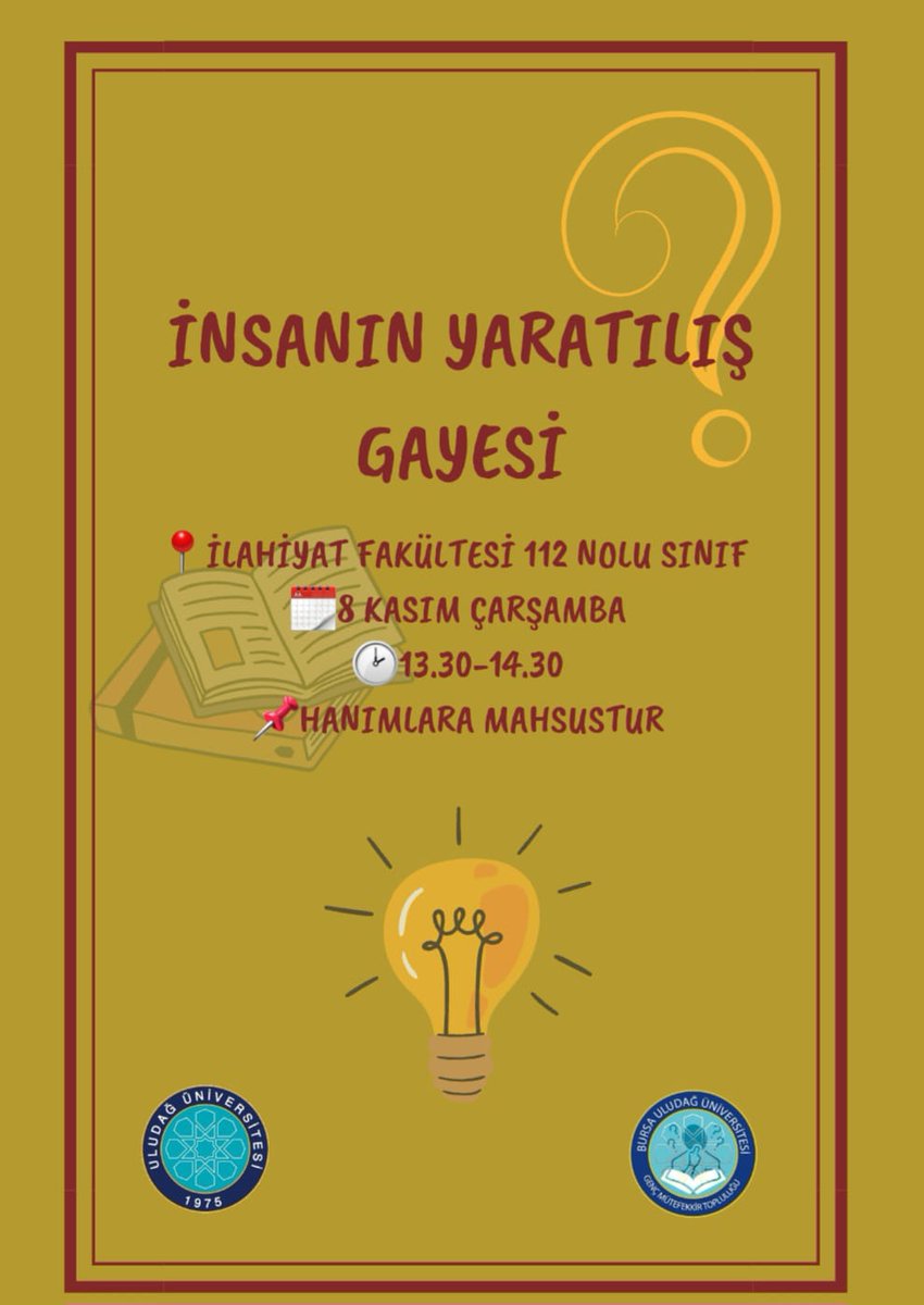 🎊🎀🎉🎊🎀🎉
‼️Genç Mütefekkir topluluğu olarak yarın İlahiyat Fakültesinde dönemin ilk programını başlatıyoruz.🎉
Sizleri de aramızda görmek isteriz.
#uludaguni #Uuifgencmutfkkr #uuif