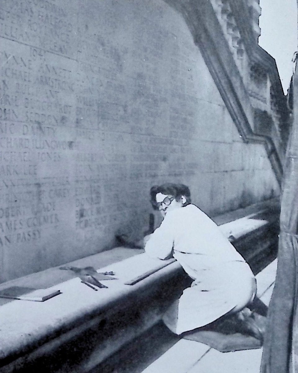 In '54 Don Potter handcarved the School's memorial wall in, giving up his summer to engrave the names. He insisted that every pencilled name should be inspected before he cutting the stone. An everlasting tribute to Bryanstonians who gave their lives in service to their country.