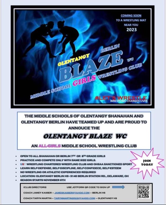 olentangywrest1's tweet photo. Attention Shanahan &amp; Berlin middle schools
girls interested in wrestling.  @owl_wrestling @ShanahanMS @OBHSWrestling https://t.co/unr0qq4kLS