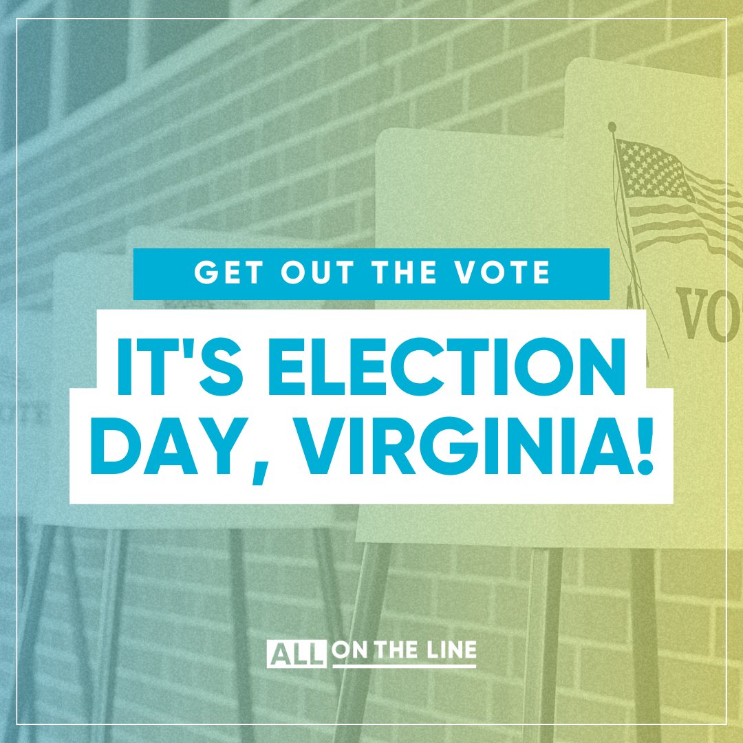 It’s Election Day, Virginia! 📣🗳️ The outcome of today’s election will have lasting effects on everything from #FairMaps to reproductive rights. If you haven’t already, get out and VOTE before polls close. Find your nearest polling station here: bit.ly/478CWoI