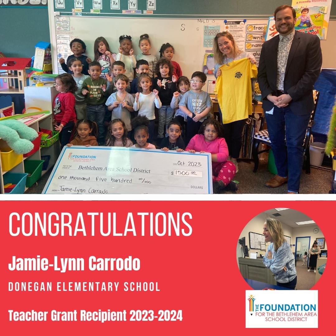 Congratulations to <a href="/JCarrodo/">JCarrodo</a> at <a href="/DoneganBASD/">Donegan Elementary</a> for being one of The Foundation's 2023-2024 Teacher Grant recipients!