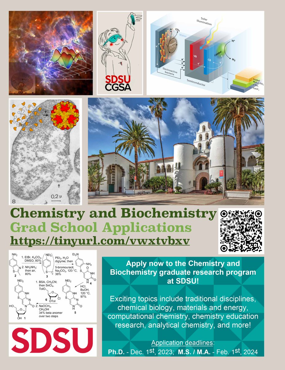 Byron Purse (@byronpurse) on Twitter photo <a href="/SDSU/">San Diego State University</a> Chemistry and Biochemistry is accepting applicants for our Ph.D., M.S., and M.A. programs for Fall 2024. The first part of the application on Interfolio is free and lets us consider you for an application fee waiver. Come join us for👩🔬 and 🏖! tinyurl.com/vwxtvbxv <a href="/SDSU/">San Diego State University</a> Chemistry and Biochemistry is accepting applicants for our Ph.D., M.S., and M.A. programs for Fall 2024. The first part of the application on Interfolio is free and lets us consider you for an application fee waiver. Come join us for👩🔬 and 🏖! tinyurl.com/vwxtvbxv