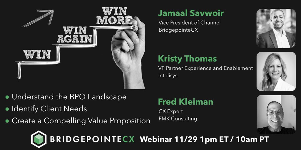 IntelisysCorp's tweet photo. 🎙@bridgepointetecx is hosting a webinar featuring Kristy Thomas, on winning with Business Process Outsourcing (BPO). BPO enables companies to focus on core competencies and mitigate risk. 

Register to save a spot: https://t.co/w8LBNYTO7h https://t.co/ey4m1eri55