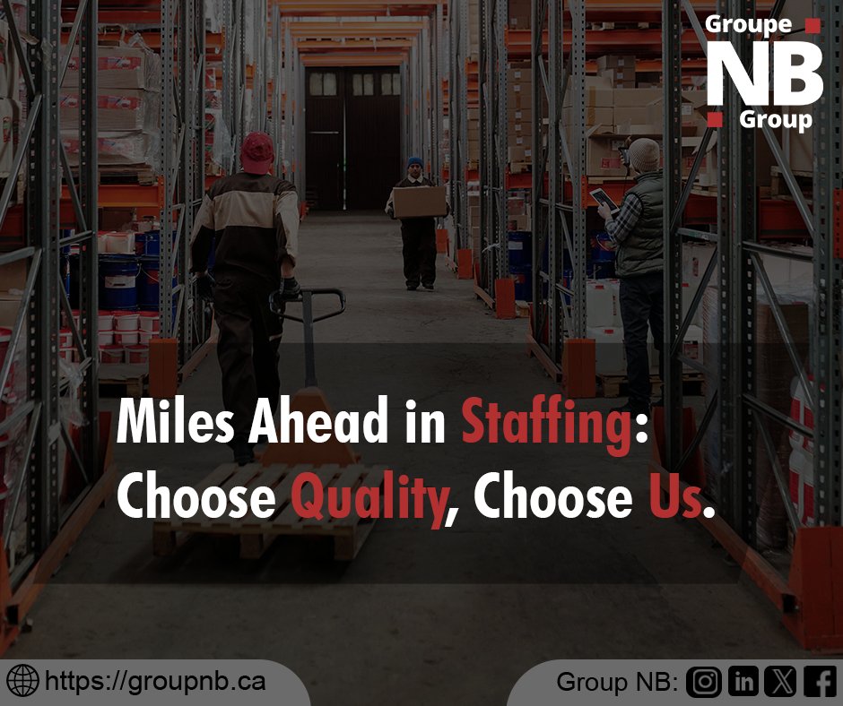 Experience the Quality Difference with Our Staffing Solutions

#GroupNB #Staffing #EfficientRecruitment #Supplychain #Quality