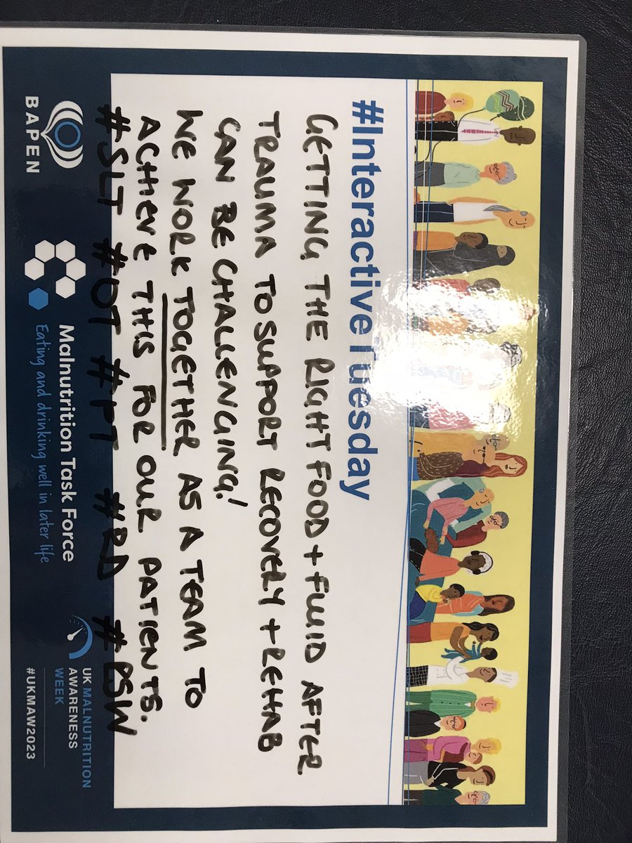 Elisabeth Waterhouse (@lisbot3000) on Twitter photo Getting the right nutrition and hydration after trauma can be challenging! <a href="/MtcWos/">West of Scotland MTC</a> AHPs take on the challenge not just on #InteractiveTuesday but 7 days a week ! 🍴🥛💪 #UKMAW2023 @nhsggc <a href="/NHSGGC/">NHS Greater Glasgow and Clyde</a>Diet <a href="/BDA_Trauma/">BDA Trauma Sub Group</a> <a href="/thecsp/">Chartered Society of Physiotherapy (CSP)</a> <a href="/RCSLT/">RCSLT 💙</a> <a href="/theRCOT/">Royal College of Occupational Therapists</a> Getting the right nutrition and hydration after trauma can be challenging! <a href="/MtcWos/">West of Scotland MTC</a> AHPs take on the challenge not just on #InteractiveTuesday but 7 days a week ! 🍴🥛💪 #UKMAW2023 @nhsggc <a href="/NHSGGC/">NHS Greater Glasgow and Clyde</a>Diet <a href="/BDA_Trauma/">BDA Trauma Sub Group</a> <a href="/thecsp/">Chartered Society of Physiotherapy (CSP)</a> <a href="/RCSLT/">RCSLT 💙</a> <a href="/theRCOT/">Royal College of Occupational Therapists</a>