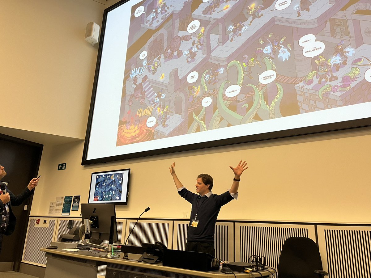 kateperidot's tweet photo. 2/3
#scbwicon2023 super graphic/novel talk for new author/illustrators with Anthony Hinton @DFB_storyhouse & @neillcameron plus our charasmatic keynote illustrator, @ed_vere and his mascot, Tita! https://t.co/phxTc6fFrE