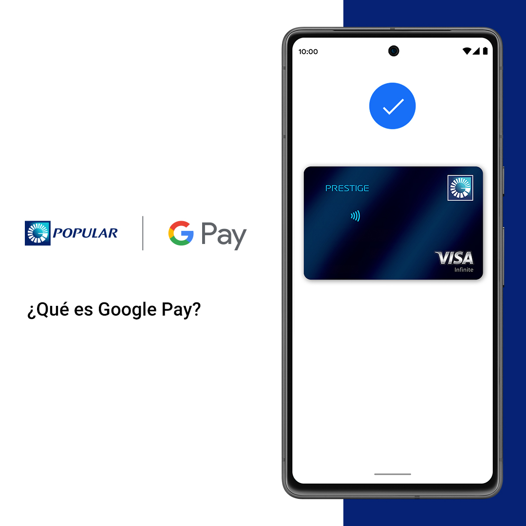 Popularenlinea's tweet photo. Ahora tus tarjetas Popular te permiten realizar pagos desde Google Pay, la herramienta de la Billetera de Google con la que puedes efectuar tus pagos con tan solo acercar el celular a cualquier terminal que acepte pagos sin contacto.

Si no has enlazado tu tarjeta a la app puedes hacerlo ahora, es muy fácil. Accede a https://t.co/EHRcgFHbnq para conocer más.
Válido para teléfonos Android. Esta app es libre de costos.

#GenteConPropósitoRD #GooglePay #PagosSinContacto #TarjetasPopular