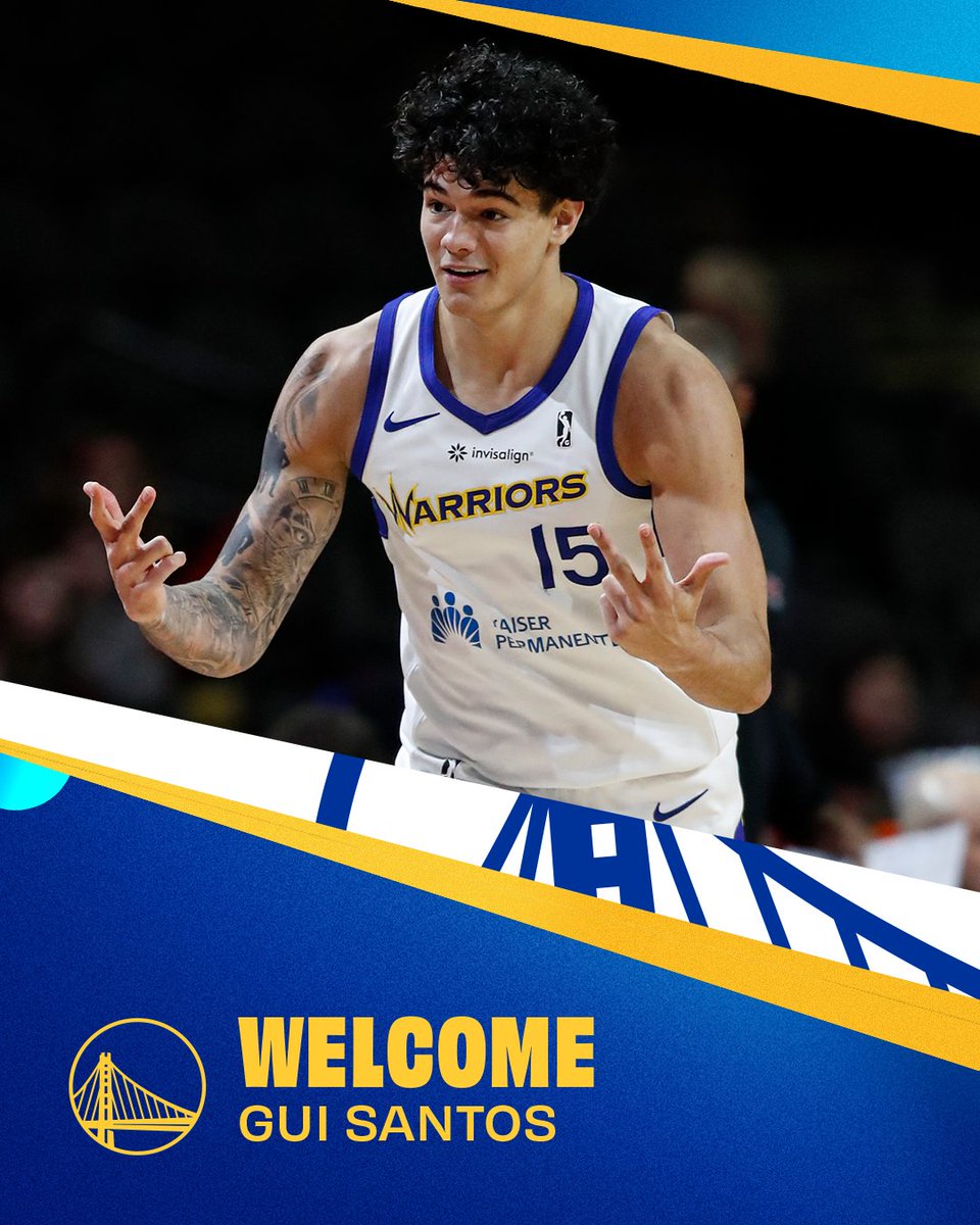 warriors's tweet image. From Brazil to The Bay!

The Warriors have signed forward Gui Santos. Gui has subsequently been assigned to the team’s G League affiliate, the @GLeagueWarriors.