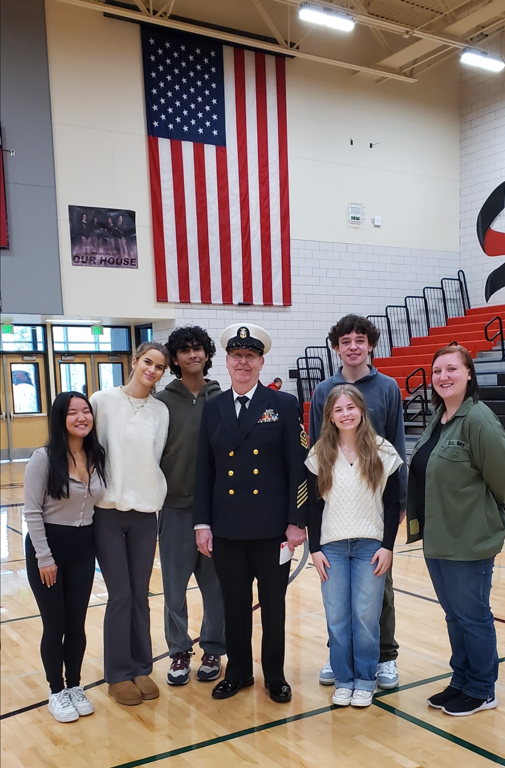 MrRich_SHS's tweet photo. Special thanks to retired Navy Master Chief Larry Frampton, our esteemed Veterans Day Program speaker.  His story, words of affirmation and life advice were just what we needed.  Btw, his daughter Becca is one of our amazing science teachers. Shoutout to ASB, you guys rock!! https://t.co/AeYBN5n0mv
