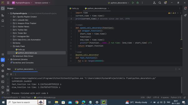 aditya_zele's tweet image. Also I learned to use #pythondecorators