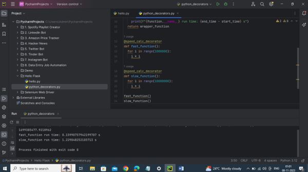aditya_zele's tweet image. Also I learned to use #pythondecorators