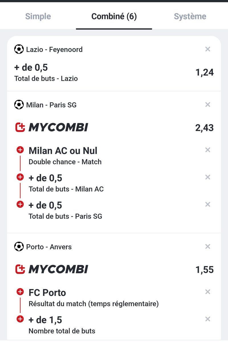 TheKingoftip's tweet photo. Round 2👊 : 

J'ai choisi ces 3 matches.

Contrairement à certains, je pense que Milan va gagner ce soir. 

Pour sécuriser le bet, j'ai mis Milan ou Nul.

Hâte de gagner ensemble ! 
#TeamParieur
#TeamParieurs https://t.co/k99ZfWrqVm
