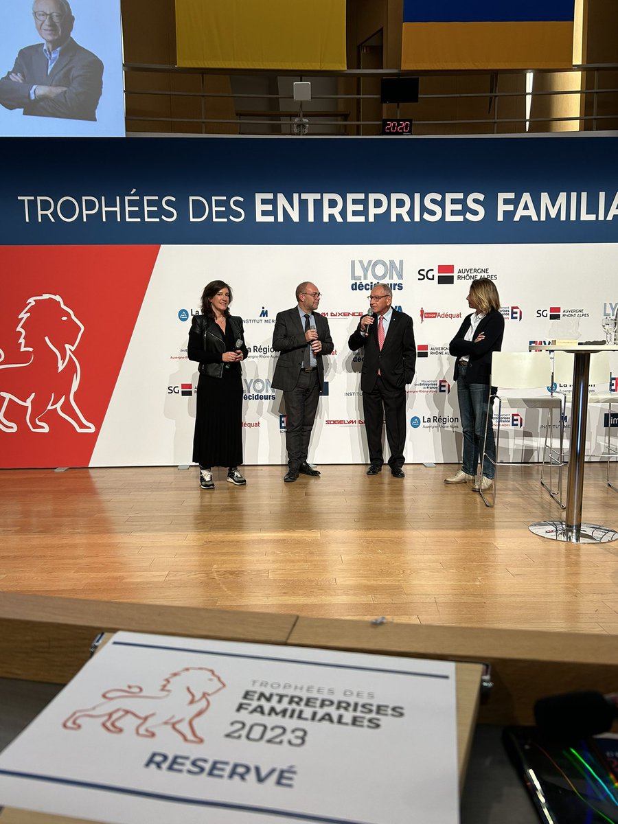 Les premiers Trophées des Entreprises Familiales de <a href="/LyonDecideurs/">Lyon Décideurs</a> se remettent ce soir à <a href="/auvergnerhalpes/">Auvergne-Rhône-Alpes</a>. De belles entreprises avec des parcours inspirants pour le développement du territoire. #tef2023
<a href="/MartelGroupe/">MARTEL Groupe</a> <a href="/DIMOTRANSGroup/">DIMOTRANS Group</a> Linder <a href="/Altheora_fr/">ALTHEORA</a>