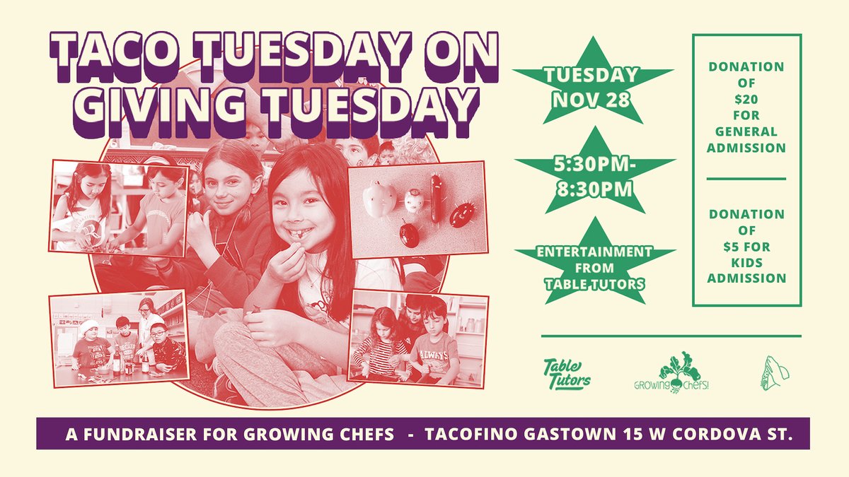 Mark your calendars for this special collab between <a href="/tacofinoluvsyou/">Tacofino</a> and <a href="/growingchefsBC/">Growing Chefs</a> on November 28th: scoutmagazine.ca/2023/11/07/ann…