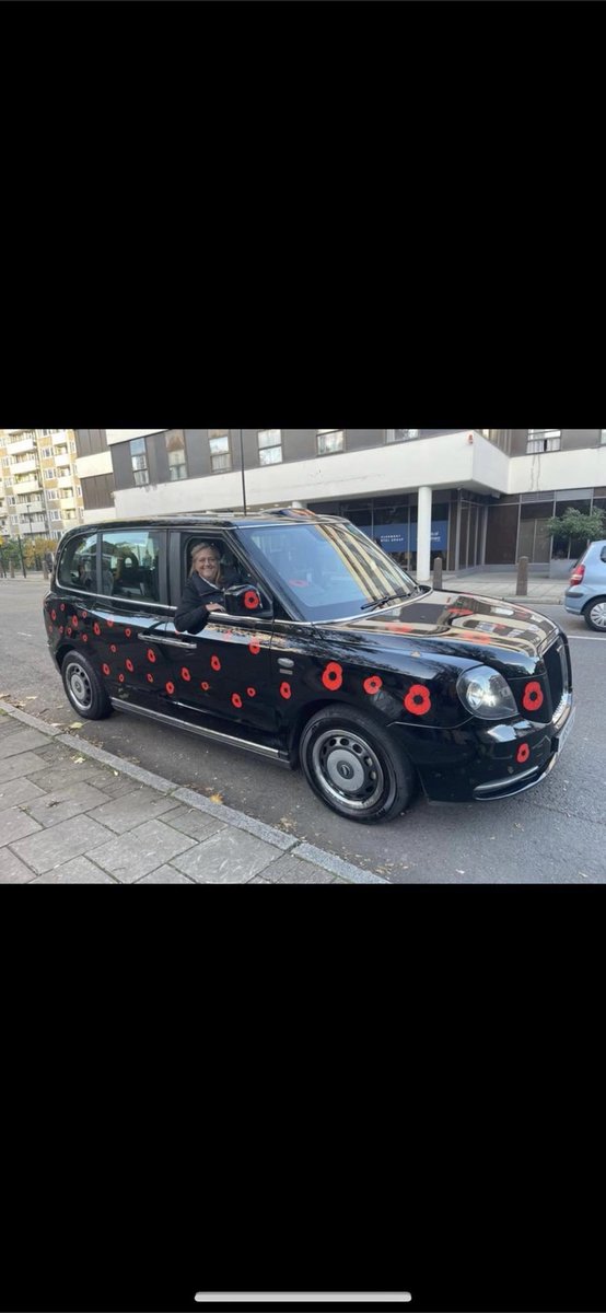 Well done that cabbie, all ready for Remembrance Day.