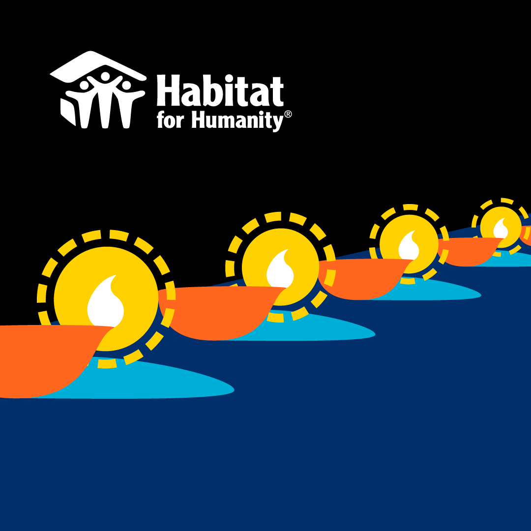 Happy Diwali from Habitat for Humanity! 
Wishing all who celebrate a joyous festival of lights. 🪔🌺