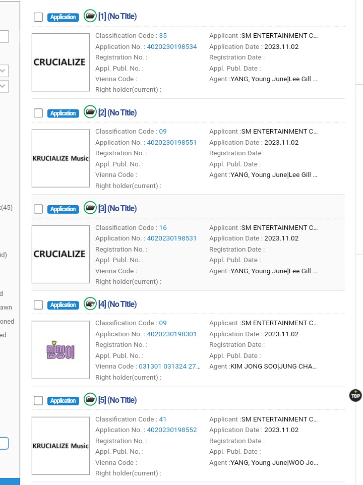 [#RUMOR] Recentemente a SM Entertainment iniciou o pedido de registro para as marcas 'CRUCIALIZE' e 'KRUCIALIZE', levantando rumores de que seja o nome do girlgroup.

Pedimos que não acreditem nisso, afinal os registros [+]
#SMNGG #SMNewGirlgroup