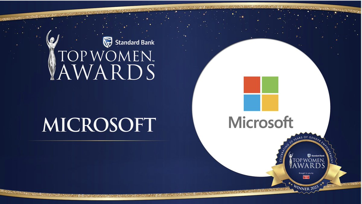 Topco_Media's tweet image. Standard Bank Top Women Awards 2023

🌐 Celebrating @MicrosoftSA, a Gender Icon at the #SBTopWomenAwards  2023. Your commitment to diversity and inclusion in the tech industry is setting a powerful example. 💻🌈 #TechInclusion #GenderDiversity #RiseAboveTheNoise #SBTopWomen…