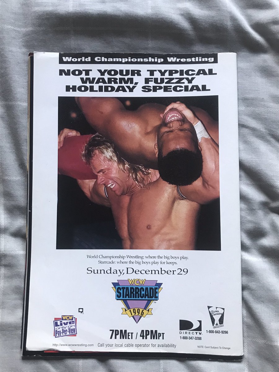 WCW Magazine December issue 22 from 1996

#WCW #WorldChampionShipWrestling #ArnAnderson #ChrisBenoit #FourHorseMen #LexLuger #IceTrain  #NWO #SteveMcMichael #RicFlair #WCWMagazine #WCWMagazines #Magazines #Wrestling #WrestlingCommunity #Wrestler #Wrestlers