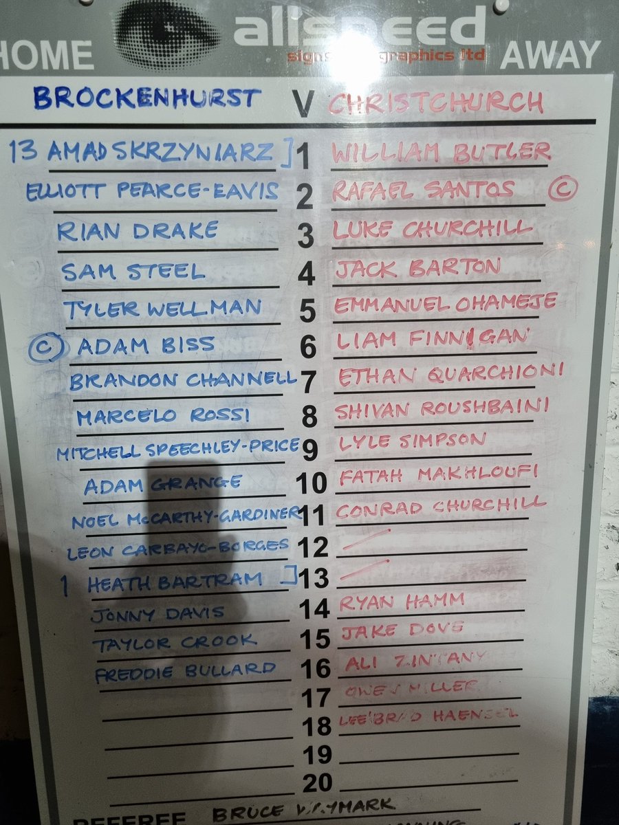 I'm <a href="/Brock_FC/">Brockenhurst FC</a> for the local SWR line New Forest Derby with Christchurch FC. 
Up The Badgers 🦡