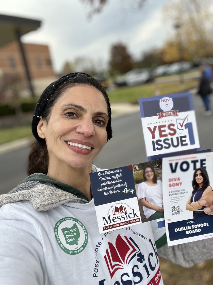 Sandra 🗽is NOT going back! (@gobuxgal) on Twitter photo <a href="/DrM_ISeeYou/">Marcela Azevedo, MD</a> <a href="/OhioReproRights/">Ohio Physicians for Reproductive Rights</a> <a href="/protectchoiceOH/">Protect Choice Ohio</a> <a href="/OURR2023/">Ohioans United for Reproductive Rights</a> <a href="/taylorswift13/">Taylor Swift</a> <a href="/DavidPepper/">David Pepper</a> Union Co prosecutor told Dublin PD to remove volunteers legally poll standing in parking lot. This church op as polling location yet claiming private property. So we’re outside & getting MORE support & honks here 👍.
This is the way we ROE! #WeWontBackDown #VoteYesOnIssue1 <a href="/DrM_ISeeYou/">Marcela Azevedo, MD</a> <a href="/OhioReproRights/">Ohio Physicians for Reproductive Rights</a> <a href="/protectchoiceOH/">Protect Choice Ohio</a> <a href="/OURR2023/">Ohioans United for Reproductive Rights</a> <a href="/taylorswift13/">Taylor Swift</a> <a href="/DavidPepper/">David Pepper</a> Union Co prosecutor told Dublin PD to remove volunteers legally poll standing in parking lot. This church op as polling location yet claiming private property. So we’re outside & getting MORE support & honks here 👍.
This is the way we ROE! #WeWontBackDown #VoteYesOnIssue1