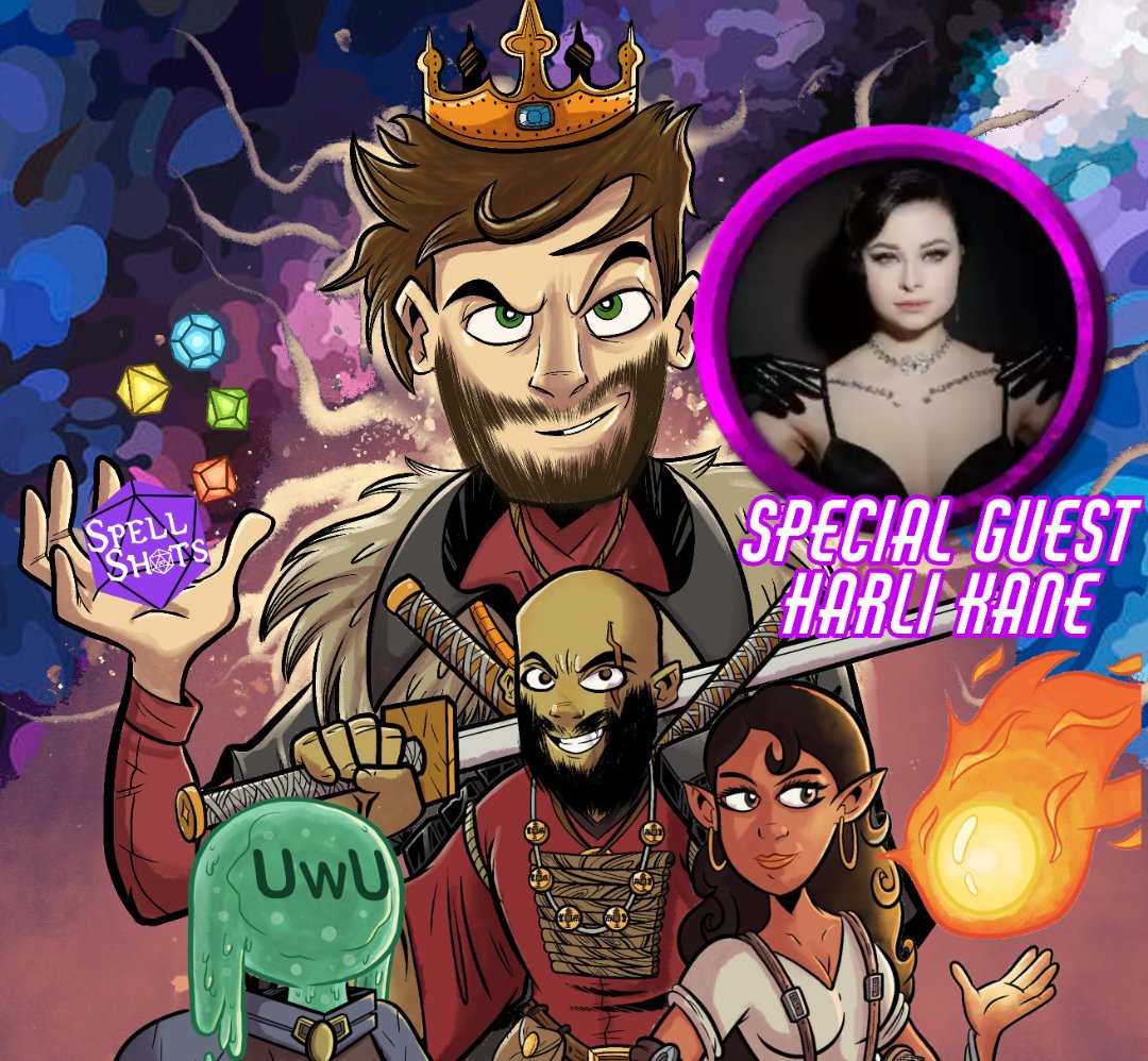 Tonight on @SpellShots special guest the lovely miss @harlikane ! model, cosplayer and ttrpg star! She will be joining us as a mysterious grave cleric as we dive into more dark secrets of the black crystals!

Join us on @New_Age_Geeks at 6pm pst
Twitch.tv/New_Age_Geeks

#geek