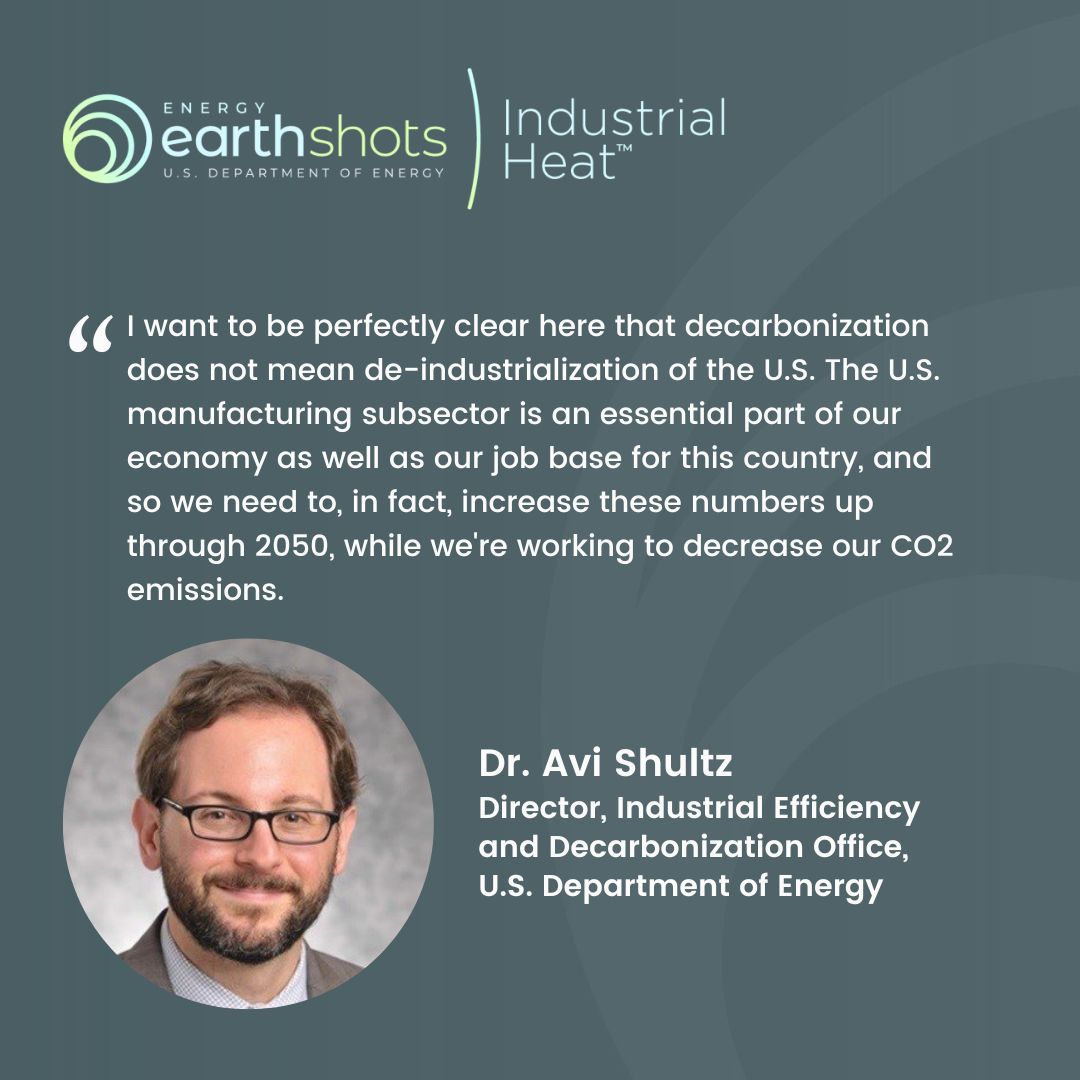 eeregov's tweet image. The #IndustrialHeatShot Summit featured speakers from across the government and private sector, where they announced the opportunities we have to #decarbonize our industrial sector and reduce energy use.

Here are a few highlights: energy.gov/eere/industria…

#FearlessInnovation