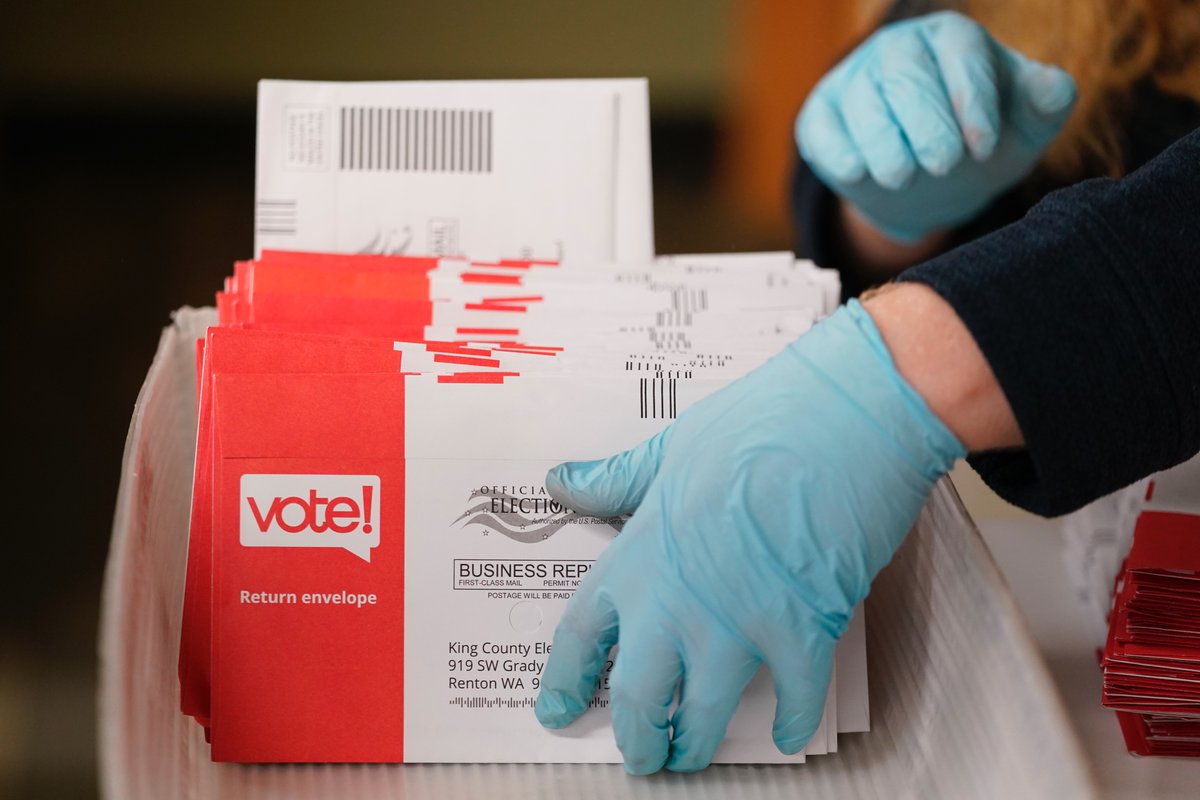 Lindsey Wasson 📸 (@lindseywasson) on Twitter photo Scenes from #ElectionDay at the King County Elections headquarters as workers process ballots Tuesday, Nov. 7, 2023, in Renton, Wash. (<a href="/AP/">The Associated Press</a> Photos/Lindsey Wasson) Scenes from #ElectionDay at the King County Elections headquarters as workers process ballots Tuesday, Nov. 7, 2023, in Renton, Wash. (<a href="/AP/">The Associated Press</a> Photos/Lindsey Wasson)