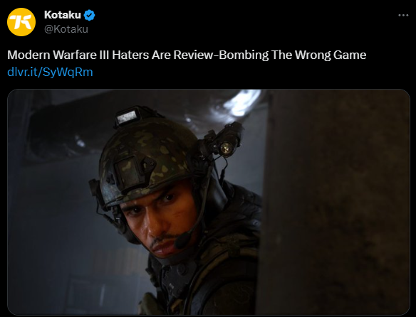 Modern Warfare 3 Haters Are Review-Bombing The Wrong Game