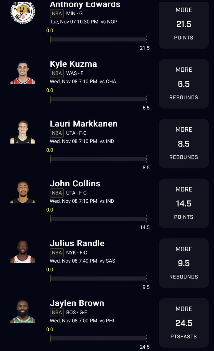 Here’s what I am pairing my ANT taco with 🌮🔥 We just need one of these plays to hit to be in profit, hopefully more tho 🙏 #PrizePicks #GamblingTwitter #PrizePicksLocks #PrizePicksNBA #PrizePicksPotd #DFS #PropBets