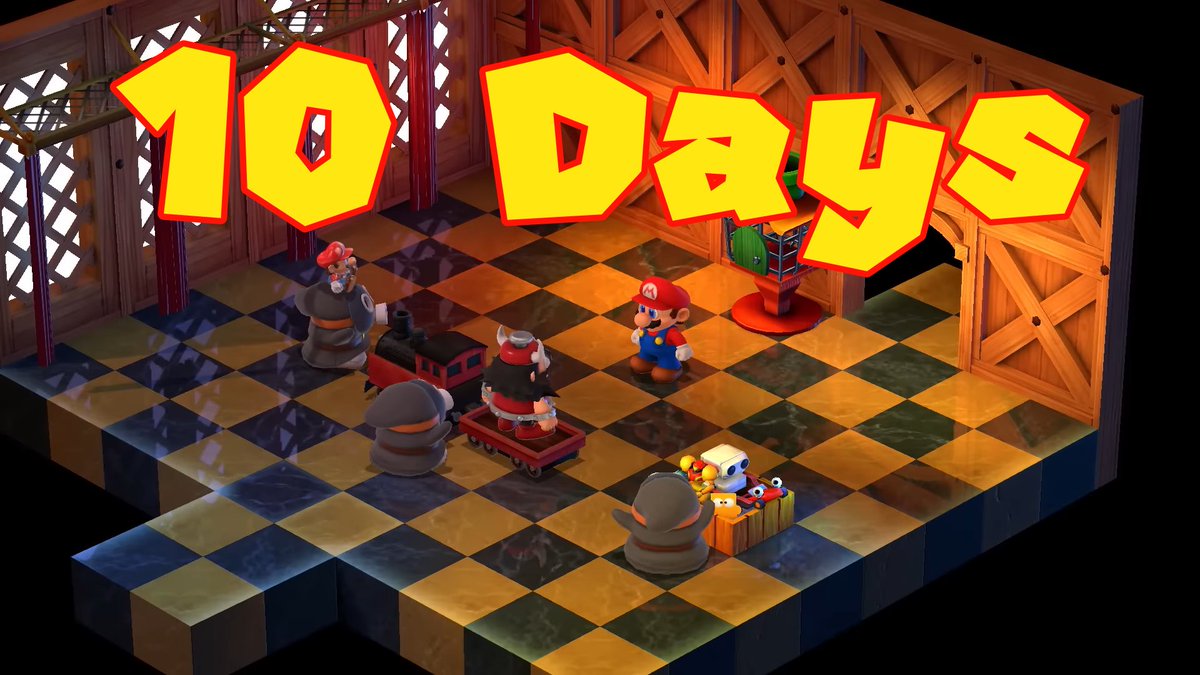 BowserCountdown's tweet photo. It is currently 10 days until Super Mario RPG comes out.

Okay, the allergy/cold/flu/Ambiguous November Ills are over and I'm back.

#SuperMarioRPG #MarioRPG #NintendoSwitch https://t.co/fFkkLKe0Xq