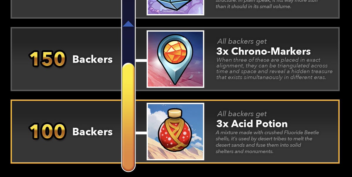 KINSHFT is ONE backer away from reaching 150 supporters. When we do, EVERY SUPPORTER will get a new in-game reward: 3x Chrono-Markers to locate hidden treasures throughout time. 

Just click here and pledge to back our game:
kickstarter.com/projects/gabri…