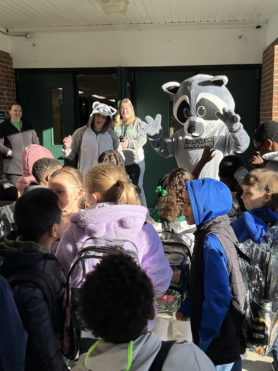 We received a call several months ago from a school in California that was closing. They were the Raccoons and asked if we wanted their mascot costume. Of course we said YES! The costume arrived last week! On Friday, ROCKet made its first appearance!! #bestday #schoolmemories