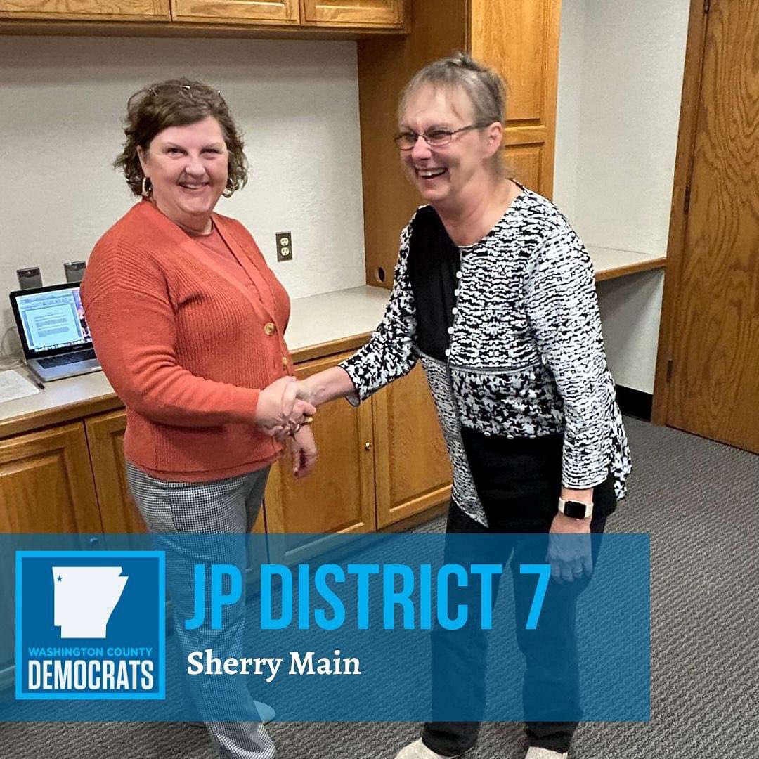 WCDW member Sherry Main is running for JP 7! Meet Sherry next Tuesday at our monthly membership meeting!