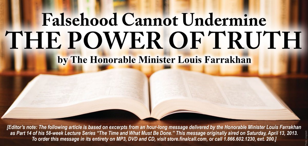 Falsehood Cannot Undermine the Power of Truth

By The Honorable Minister <a href="/LouisFarrakhan/">THE HONORABLE MINISTER LOUIS FARRAKHAN</a> new.finalcall.com/2023/11/07/fal… via <a href="/TheFinalCall/">The Final Call News</a>