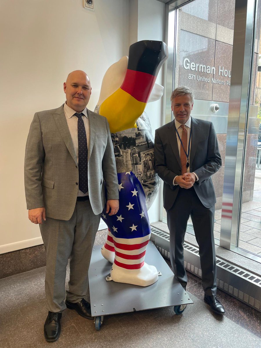 reinpaulsen's tweet photo. Great to connect with Ambassador Zahneisen @GermanyUN today and discuss Germany’s leadership in supporting #AnticipatoryAction to prevent food crises, and championing the impact and cost-effectiveness of investing in agriculture in emergencies. @FAOinemergencies https://t.co/bAAaTdglxT