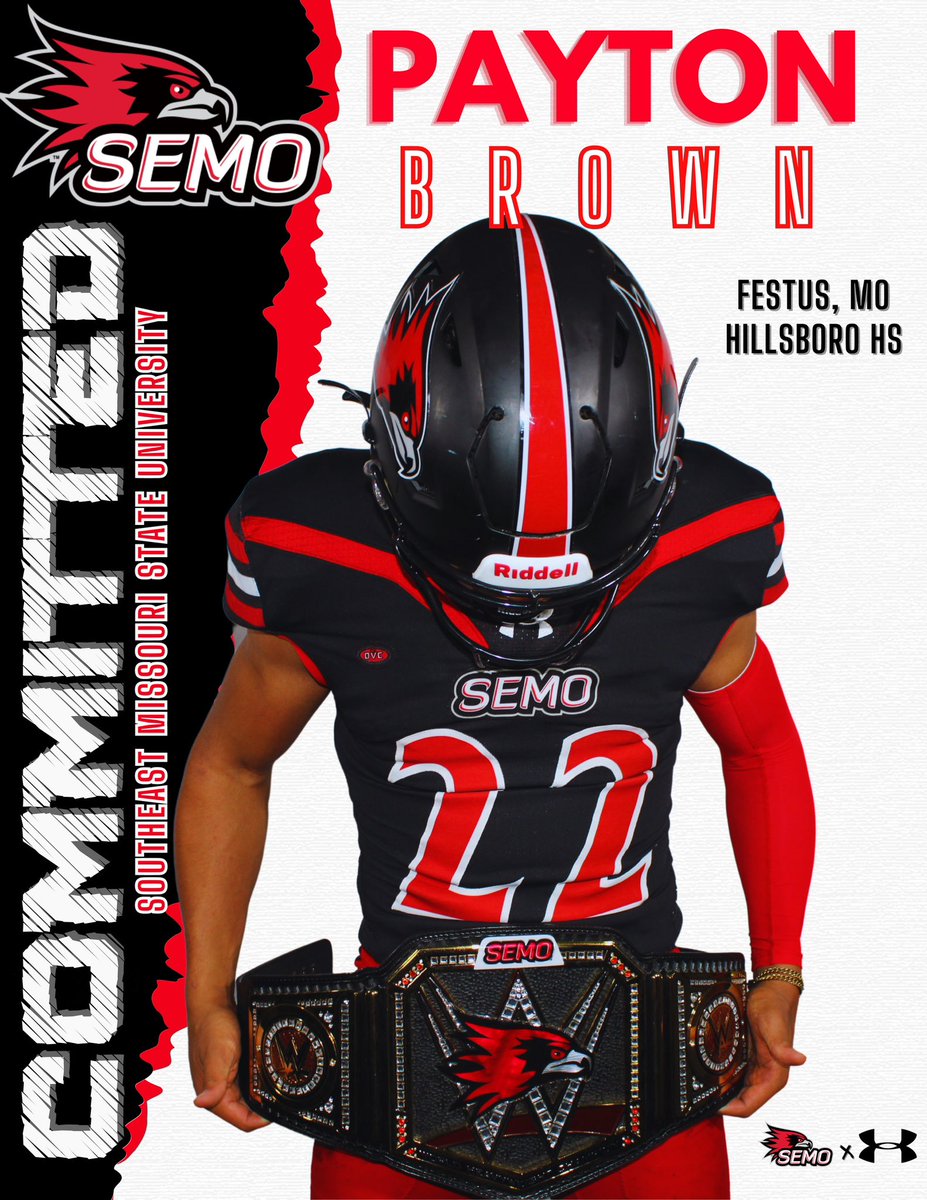 thepblife22's tweet image. After a great official visit @SEMOfootball I am blessed to announce I will be furthering my athletic and academic career at Southeast Missouri State University. I would like to thank God and my family for helping me in this decision. Go RedHawks! 
#LetsSoar 
@CoachBerb @_CoachDes