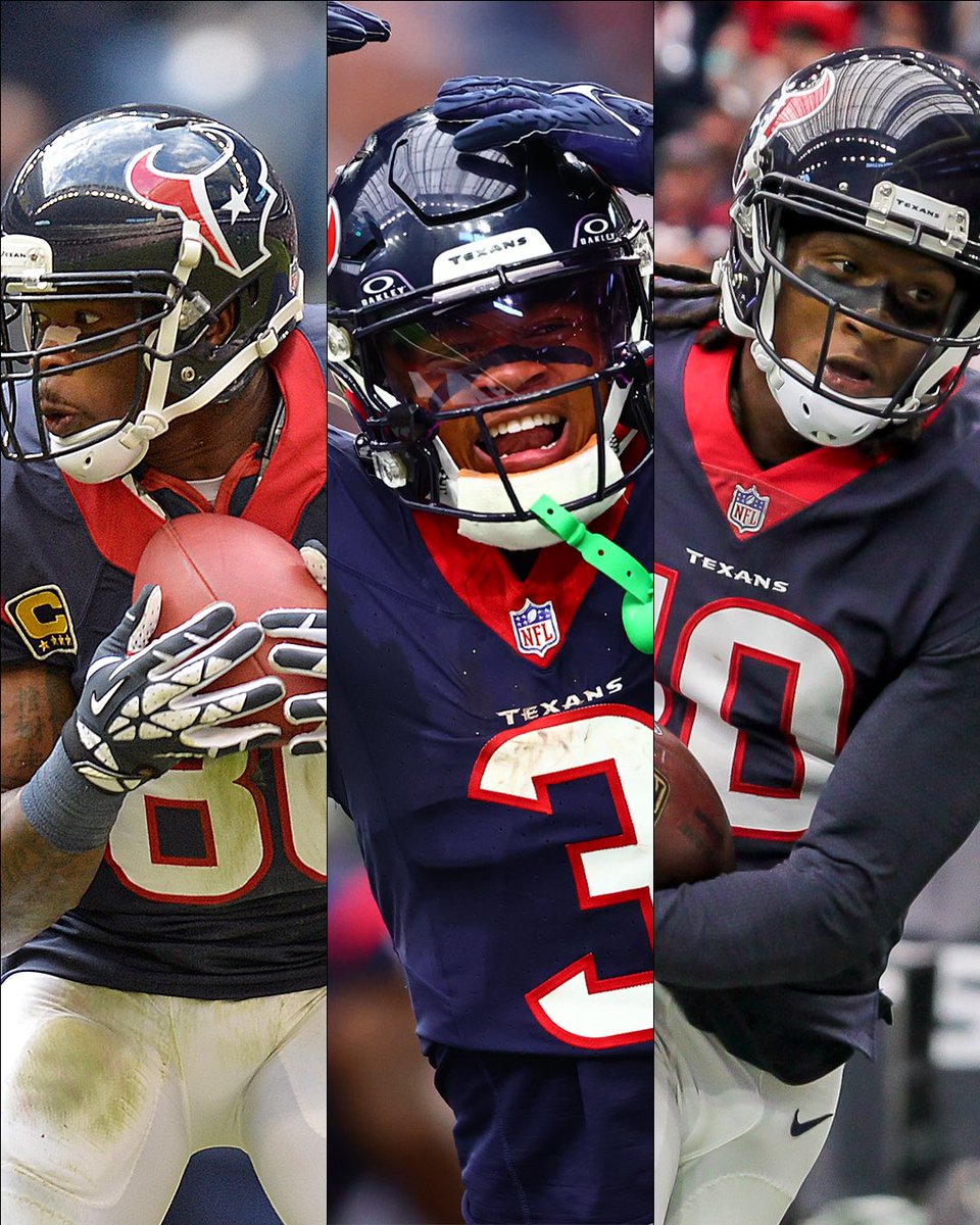 HoustonTexans's tweet image. Most receiving yards by a Texans WR through their first 7️⃣ career games: 
 
♦️ Andre Johnson - 495 yds  ♦️ Tank Dell - 454 yds  ♦️ DeAndre Hopkins - 416 yds
