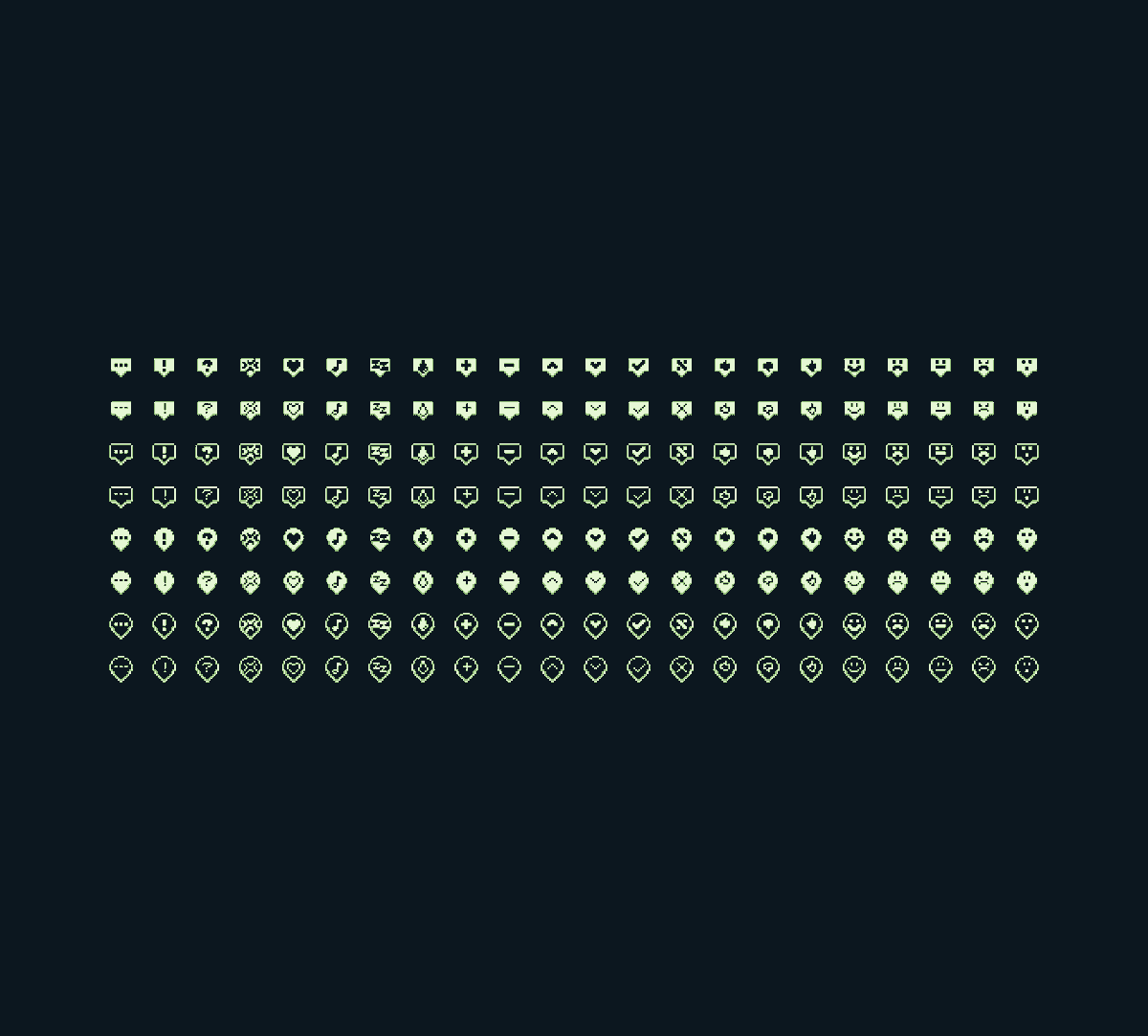Just published a free emote expansion pack for
<a href="/GBStudioDev/">GB Studio</a>. 22 Emotes, 8 Variations of Each, 176 Total PNGs.

dimmstudios.itch.io/gb-studio-emot…

#pixelart #gameboy #gbstudio #indiegame #gamedev