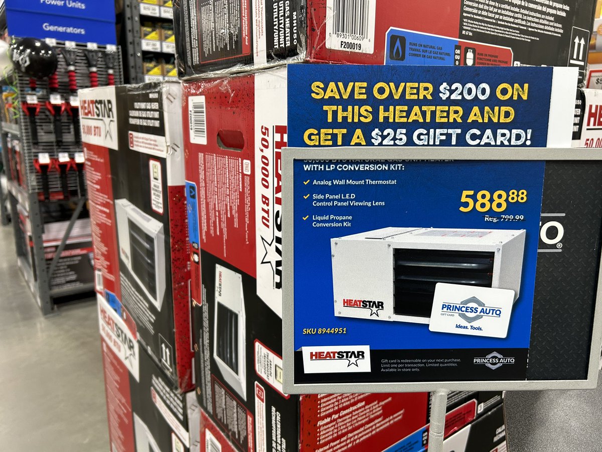 1053Rock's tweet image. Join @PrincessAuto at 2251 Box Springs Blvd NW as they celebrate 90 years with a two-week sale! Plenty of great deals heading into the winter season. Sale goes until November 19th while supplies last! #MedHat