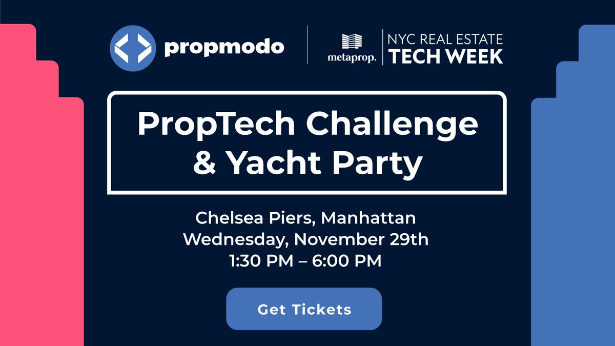 propmodo's tweet photo. Don't miss your chance to join forward-thinking companies competing in the #PropTech challenge: Innovations for #CarbonManagement in #RealEstate. Celebrate &amp; network with stunning #Manhattan skyline views. https://t.co/726bmkxsx7… Get Your Ticket; the sale ends soon! #Metaprop https://t.co/dxzWH3G1RJ